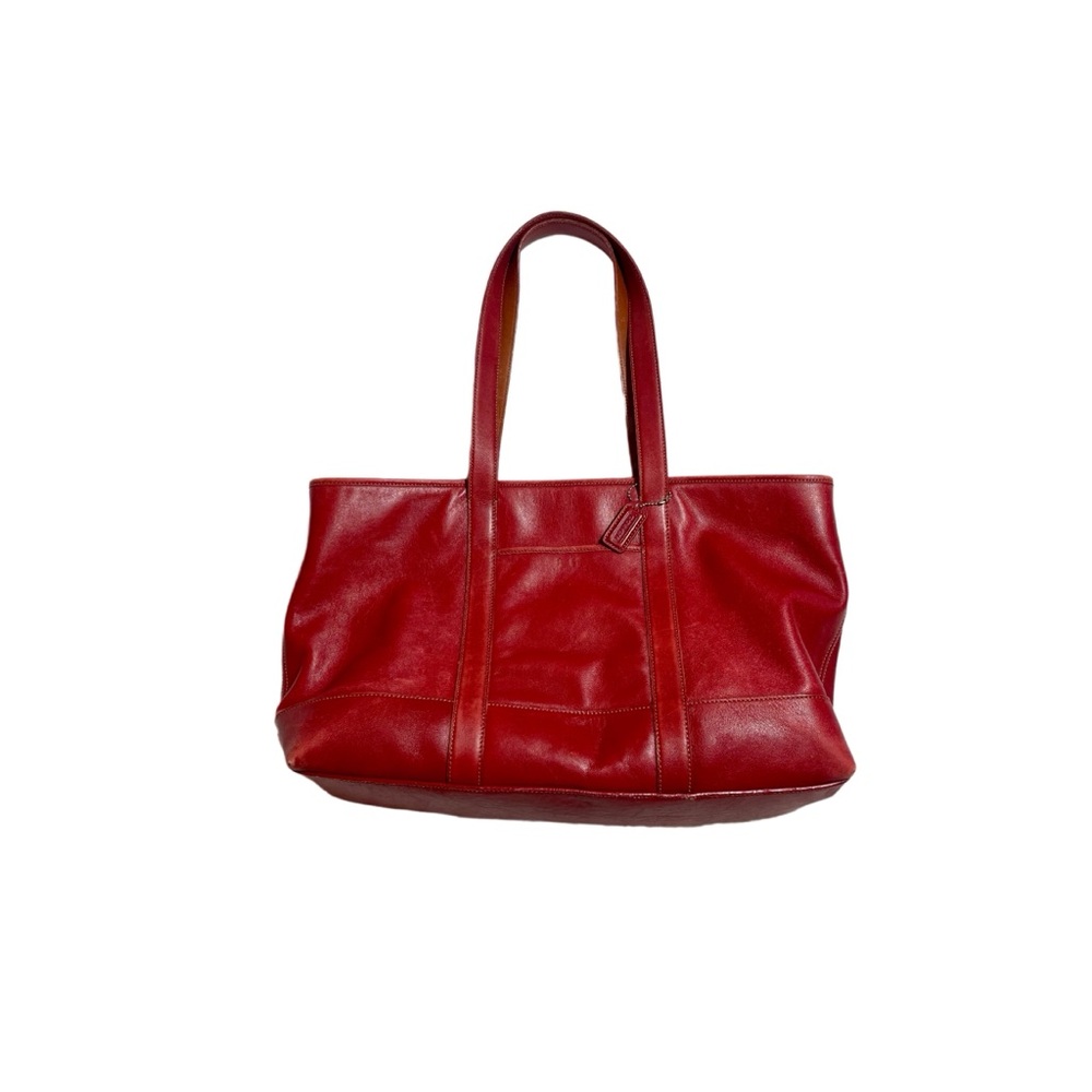 Coach Legacy Red Leather Tote Bag